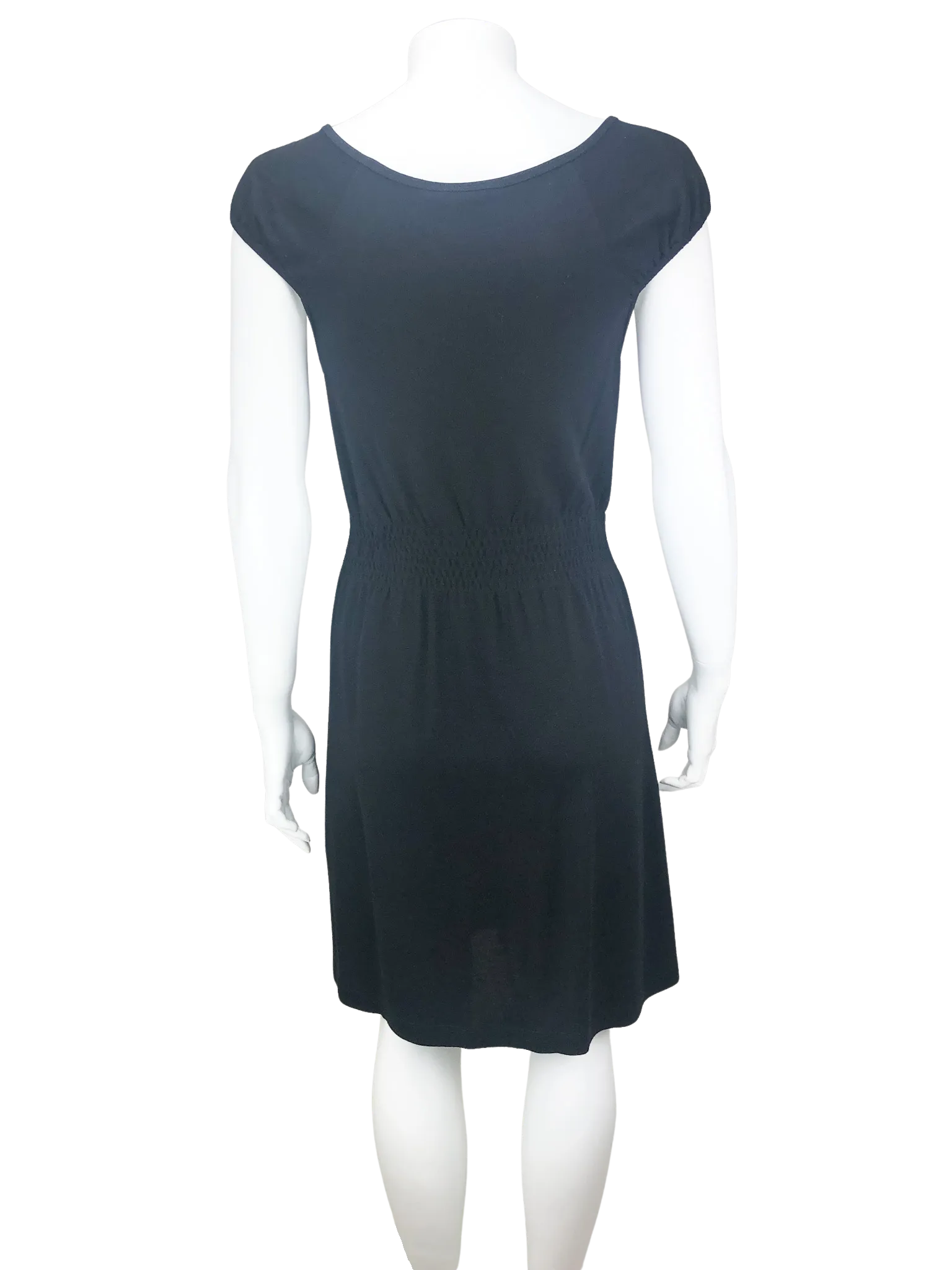 Theory, Cap Sleeve Knit Dress, Black, Size S