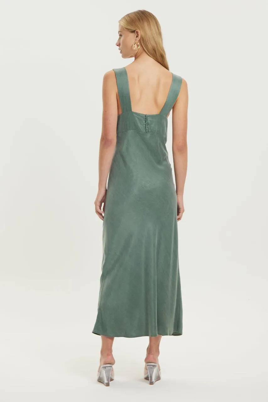 Third Form Magnetic Camisole Bias Slip Dress - Teal