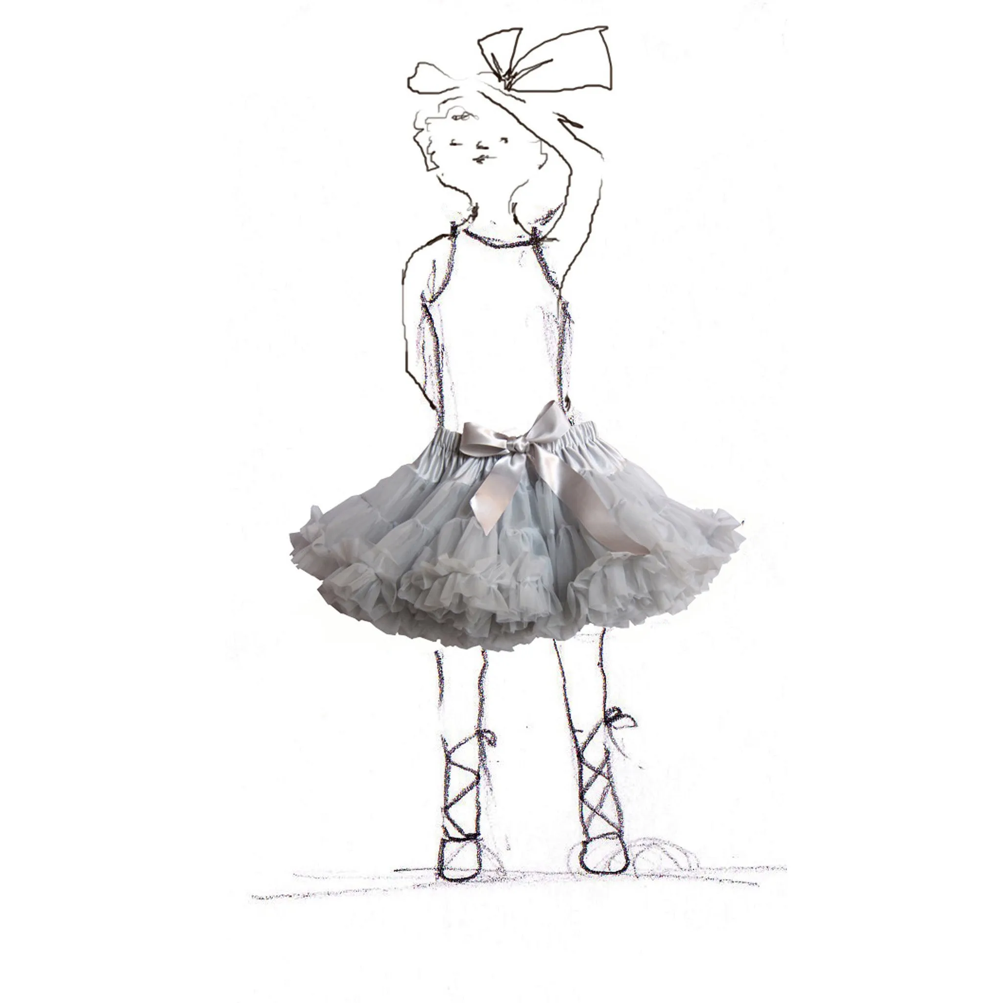 Toddler's Petticoat - Misty Grey