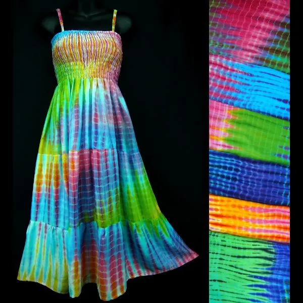 Trippy Tie-Dye Short Dress A