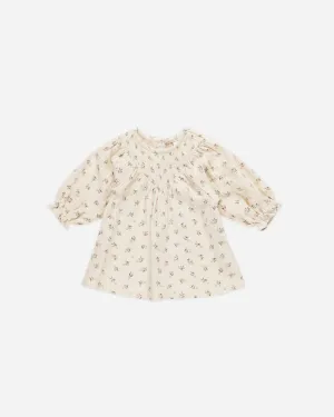 V Smocked Dress || Holly Berry