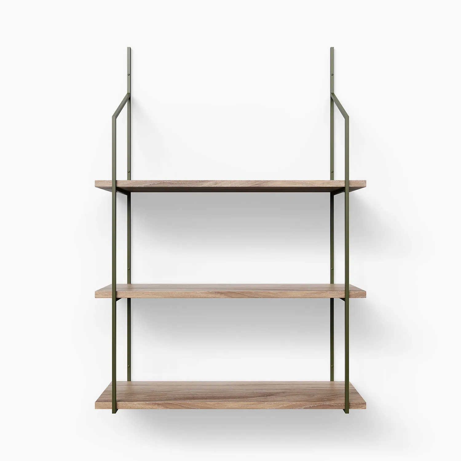 Verne Glazed White Oak 3 Tiered Shelf