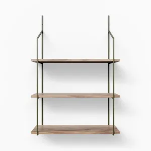 Verne Glazed White Oak 3 Tiered Shelf