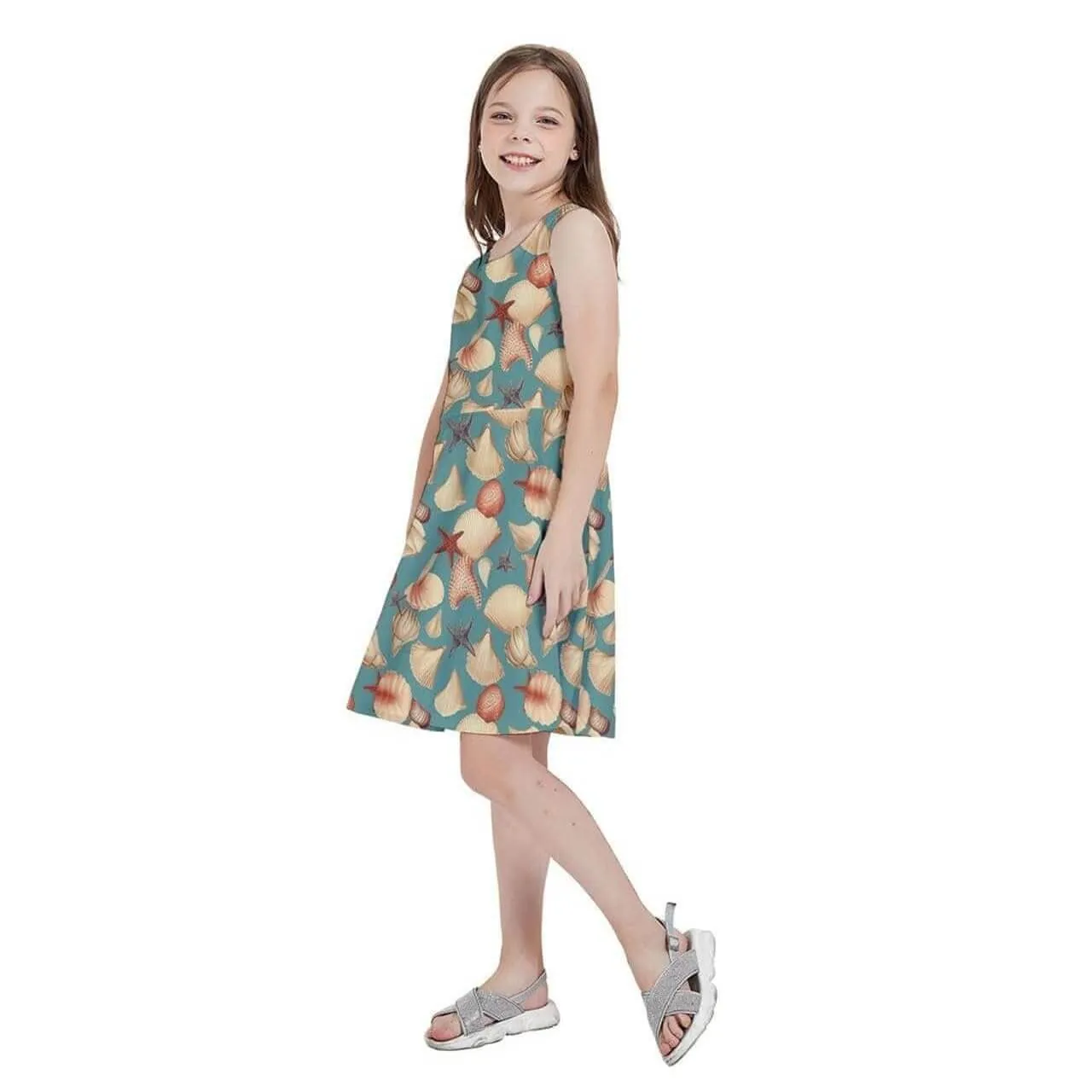 Vintage Seashells Kids' Skater Dress