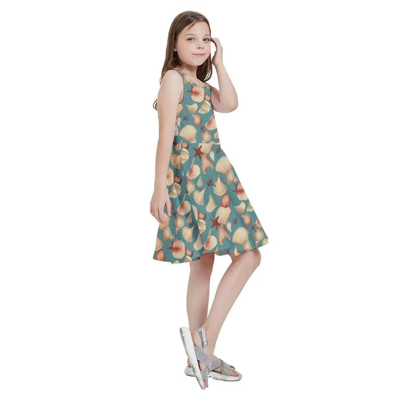 Vintage Seashells Kids' Skater Dress