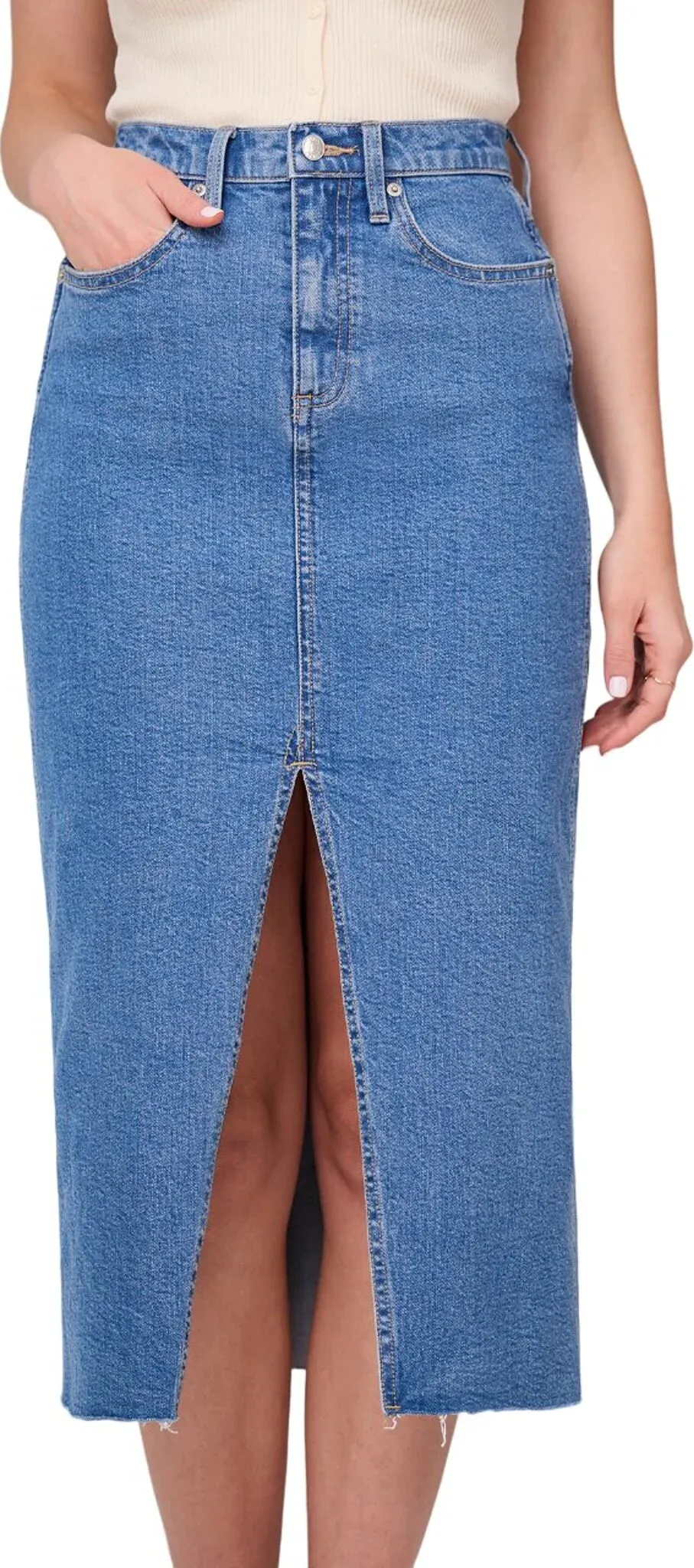 Yoga Jeans High Waist Denim Skirt